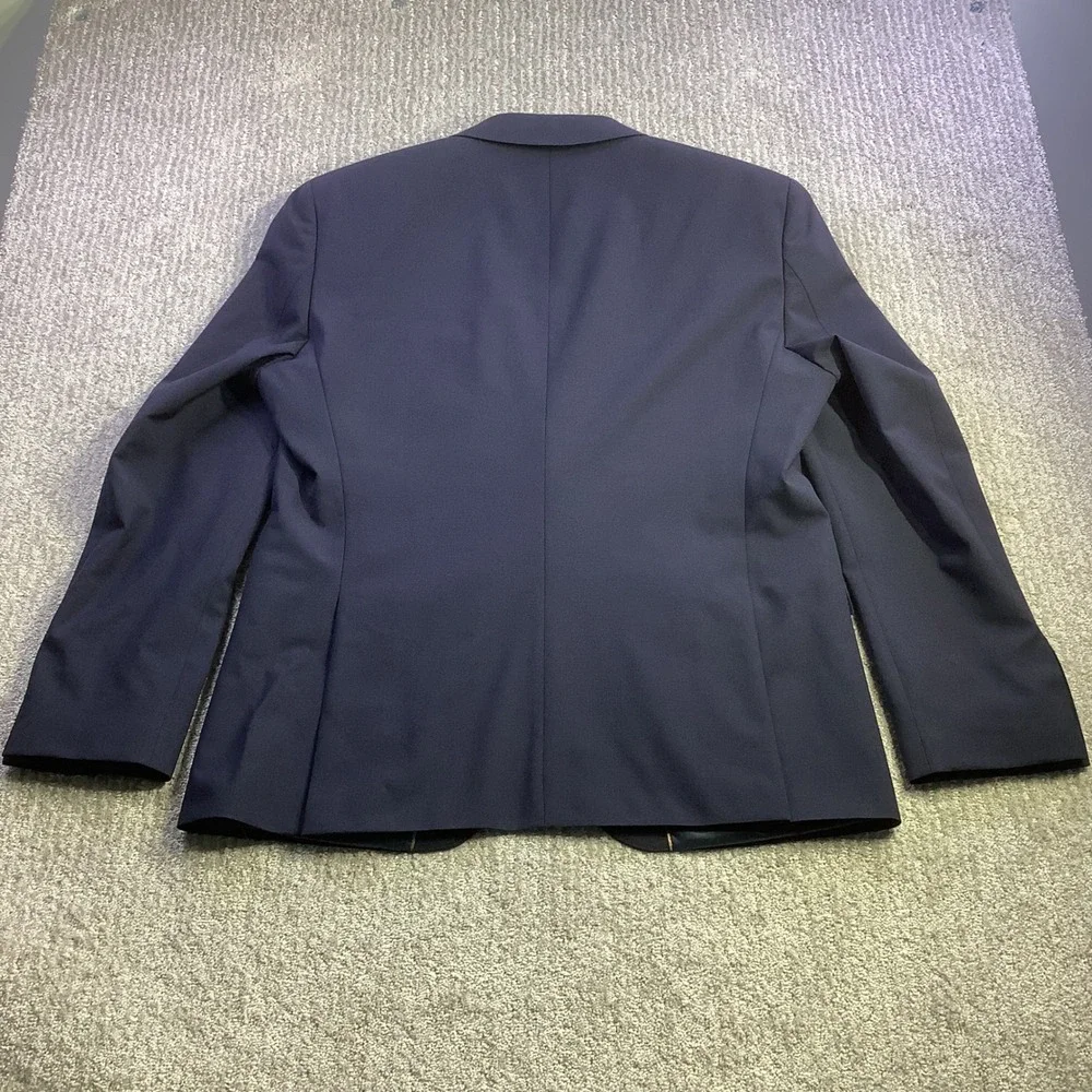 BOSS Hugo Boss Jasper Navy Blue Virgin‎ Wool 2 Piece Suit Regular Fit 42S NWT